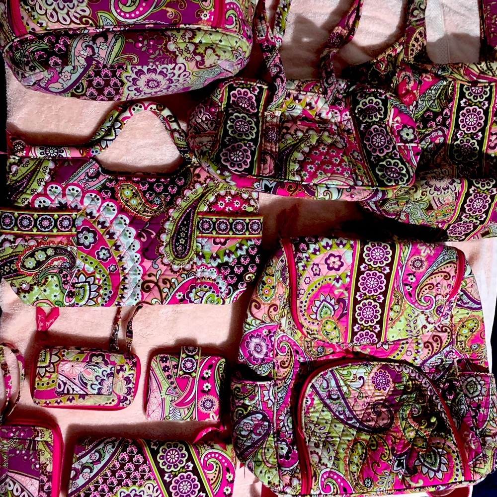 Vera Bradley Very Berry Paisley lot
